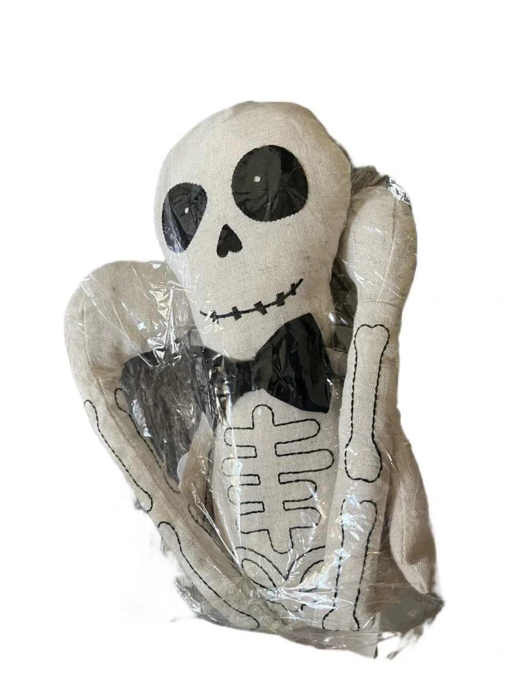 Candy Corn Lane! Oversized Plush Sitting Skelton! Hallloween decor!  Brand New!